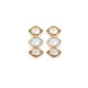 Classic light silk earrings in gold plating image