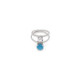Celina azure blue double ring in silver image