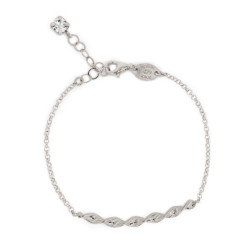 Mayela spiral crystal bracelet in silver