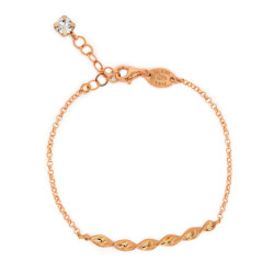 Mayela spiral crystal bracelet in rose gold plating in gold plating