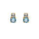 Jasmine you + me aquamarine earrings in gold plating image