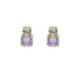 Jasmine you + me violet earrings in gold plating image