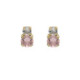 Jasmine you + me vintage rose earrings in gold plating image