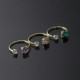 Jasmine emerald open ring in gold plating cover