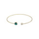 Jasmine emerald cane bracelet in gold plating image