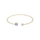 Jasmine violet cane bracelet in gold plating image