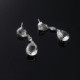 Jasmine tears crystal earrings in silver cover
