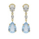 Jasmine tears aquamarine earrings in gold plating image