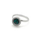 Premium emerald zirconia ring in silver image