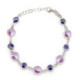 Basic circles violet bracelet in silver