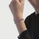 Basic circles aquamarine bracelet in silver cover