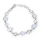 Basic circles powder blue bracelet in silver