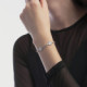 Basic circles powder blue bracelet in silver cover