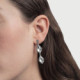 Classic rhombus crystal earrings in silver cover