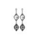 Classic rhombus crystal earrings in silver image