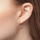 Iris crystal hoop earrings in silver cover