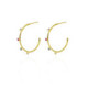Iris multicolour hoop earrings in gold plating