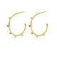Iris multicolour hoop earrings in gold plating image