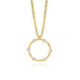 Iris circle crystal necklace in gold plating image