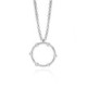 Iris circle crystal necklace in silver image