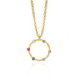 Iris circle multicolour necklace in gold plating image
