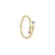 Iris spiral multicolour ring in gold plating image
