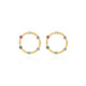 Pendientes aro círculo multicolor bañados en oro image