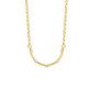 Iris semicircle crystal necklace in gold plating image