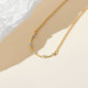 Iris semicircle crystal necklace in gold plating cover