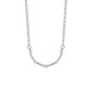 Iris semicircle crystal necklace in silver image