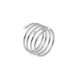 Anillo cerrado  espiral blanco elaborado en plata image