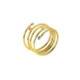 Iris spiral multicolour ring in gold plating image