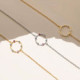 Iris circles crystal bracelet in gold plating cover