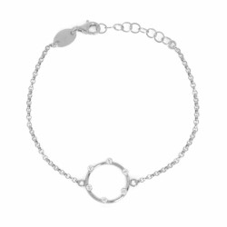 Iris circles crystal bracelet in silver