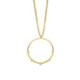 Iris circle crystal necklace in gold plating