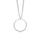 Iris circle crystal necklace in silver image