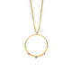 Iris circle multicolour necklace in gold plating image