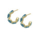Pendientes aro marquesas azul bañados en oro image