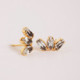 Las Estaciones climber crystal earrings in gold plating. cover