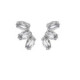 Las Estaciones climber crystal earrings in silver. image