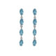 Las Estaciones crystals aquamarine earrings in silver. image