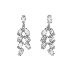 Las Estaciones evento crystal earrings in silver.
