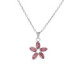 Las Estaciones flower light rose necklace in silver. image