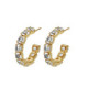Jade crystals crystal earrings in gold plating