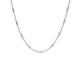 Thin tube chain necklace 45 cm in silver image