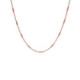 Thin tube chain necklace 45 cm in rose gold plating image