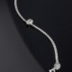 Eunoia sterling silver adjustable bracelet with crystal in mini zircons and teardrop shape cover