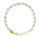 Eunoia gold-plated adjustable bracelet with crystal in mini zircons shape