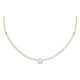 Eunoia gold-plated short necklace with crystal in mini zircons and teardrop shape image
