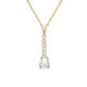 Eunoia gold-plated short necklace with crystal in mini zircons and teardrop shape